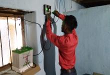Installationof Solar Light along with Solar Integrated cook stove